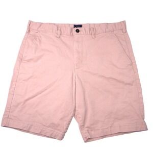 Gap Khakis Lived In Short Mens Pink Cotton Blend Flat Front Size 36
